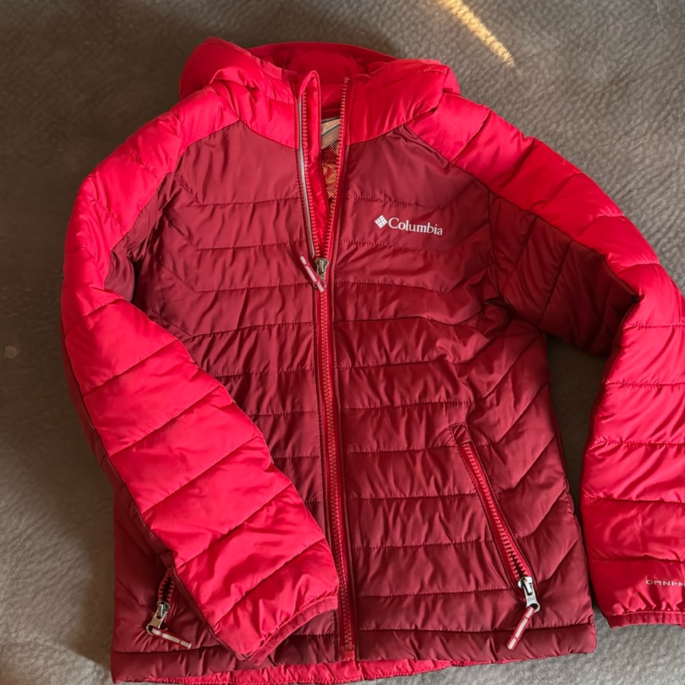Boys lightweight puffer Columbia winter coat with Omni Heat lining Small